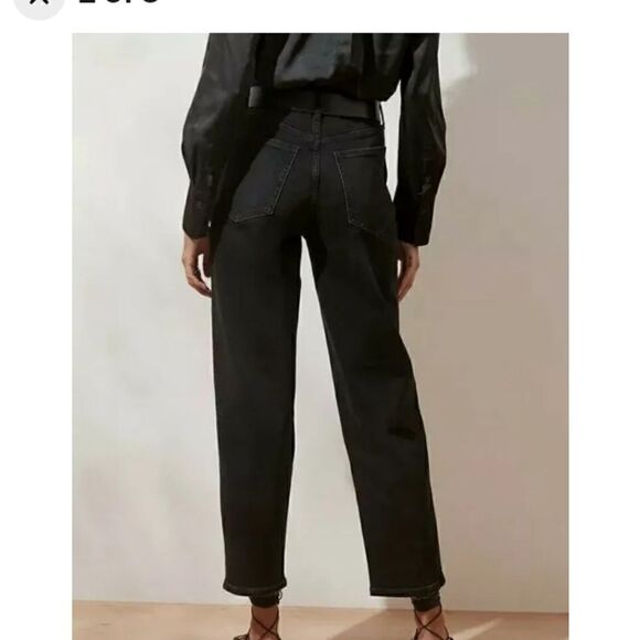 Banana Republic Ultra High rise straight fit Black Jean size 25/0 NWT - Picture 2 of 5